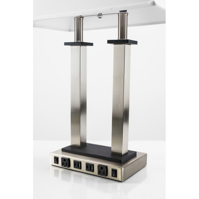 Desk Lamp with 2 Outlets/USBs