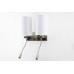 Wall Lamp with Reading Light – Satin Nickel Bedside Wall Light with USB Ports and Outlets