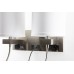 Wall Lamp with Reading Light – Satin Nickel Bedside Wall Light with USB Ports and Outlets