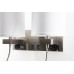 Wall Lamp with Reading Light – Satin Nickel Bedside Wall Light with USB Ports and Outlets