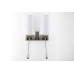 Wall Lamp with Reading Light – Satin Nickel Bedside Wall Light with USB Ports and Outlets