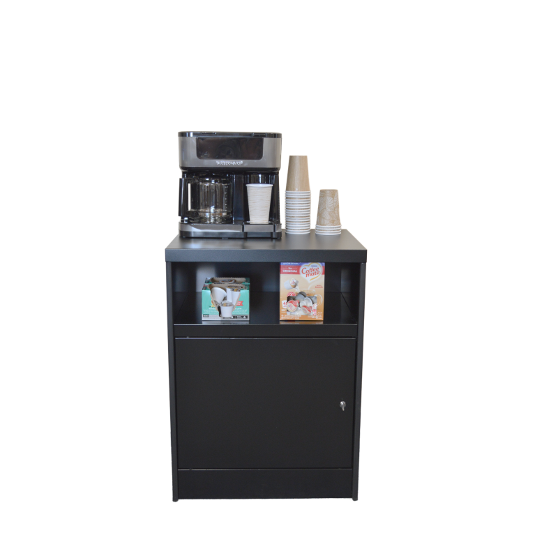 Office Coffee Stand with Quick-Access Shelf – Model OCS200-S-N/S