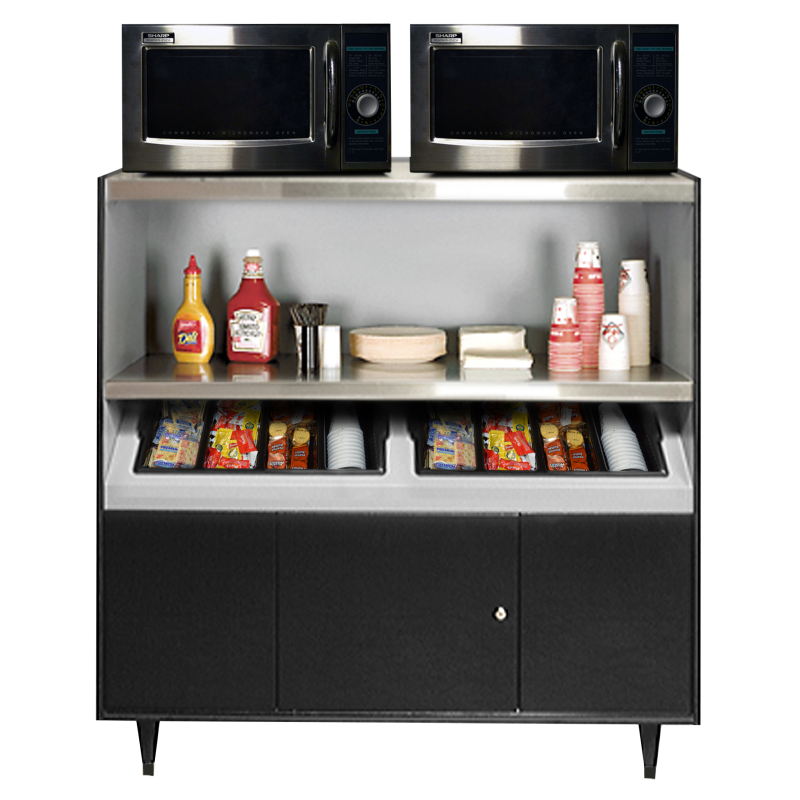 Dual-Compartment Microwave & Condiment Stand – Model SS1-2