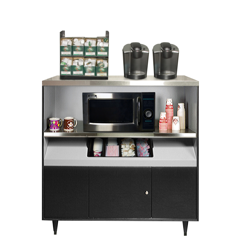 Compact Microwave & Condiment Stand with Cutlery Bin – Model SS1