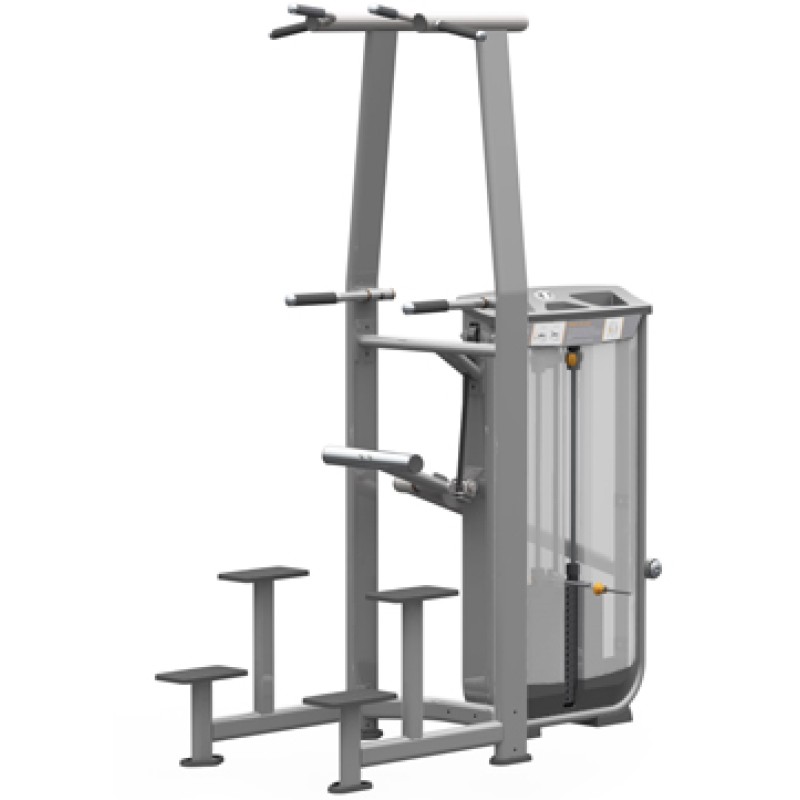 Assisted Chin Dip Machine – Smooth Direct Drive with Multi-Grip & Space-Saving Design