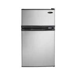 Danby Designer 3.1 cu. ft. 2-door Compact Fridge in Stainless Steel DCR031B1BSLDD