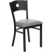 Circle Back Metal Restaurant Chair - Custom Upholstered Seat