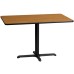 30'' x 48'' Rectangular Natural Laminate Table Top with 22'' x 30'' Table Height Base