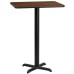 24'' x 30'' Rectangular Walnut Laminate Table Top with 22'' x 22'' Bar Height Table Base