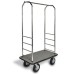 Easy Mover Chrome Series Bellman’s Cart – 72.5" Hotel Luggage Cart with Custom Carpet & Wheel Options