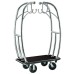 Deluxe Heavy Duty 2" Tube Angel Style Stainless Bellman’s Cart – 71.5" Hotel Luggage Cart