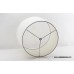 12 x 17 x 15.5 White Linen Fabric Hardback Round Lamp Shade