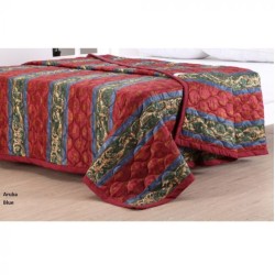 Reversible bedspread in Aruba Blue