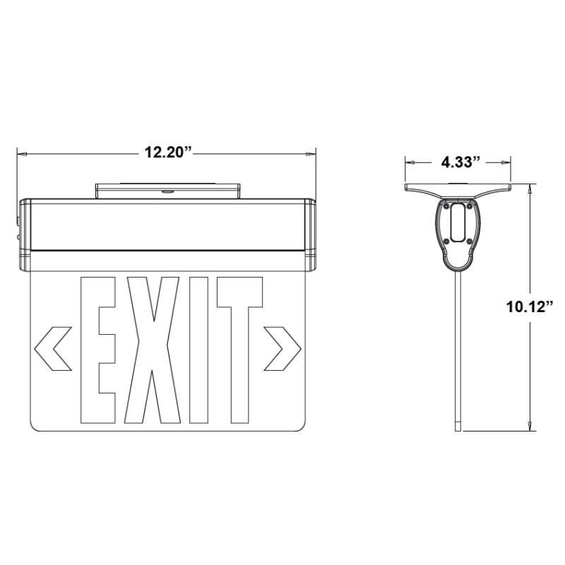 Edge Lit LED Emergency Exit Light Green AH7008G