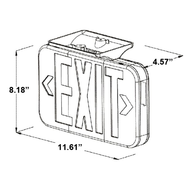 LED Emergency Exit Sign Green AH7037G