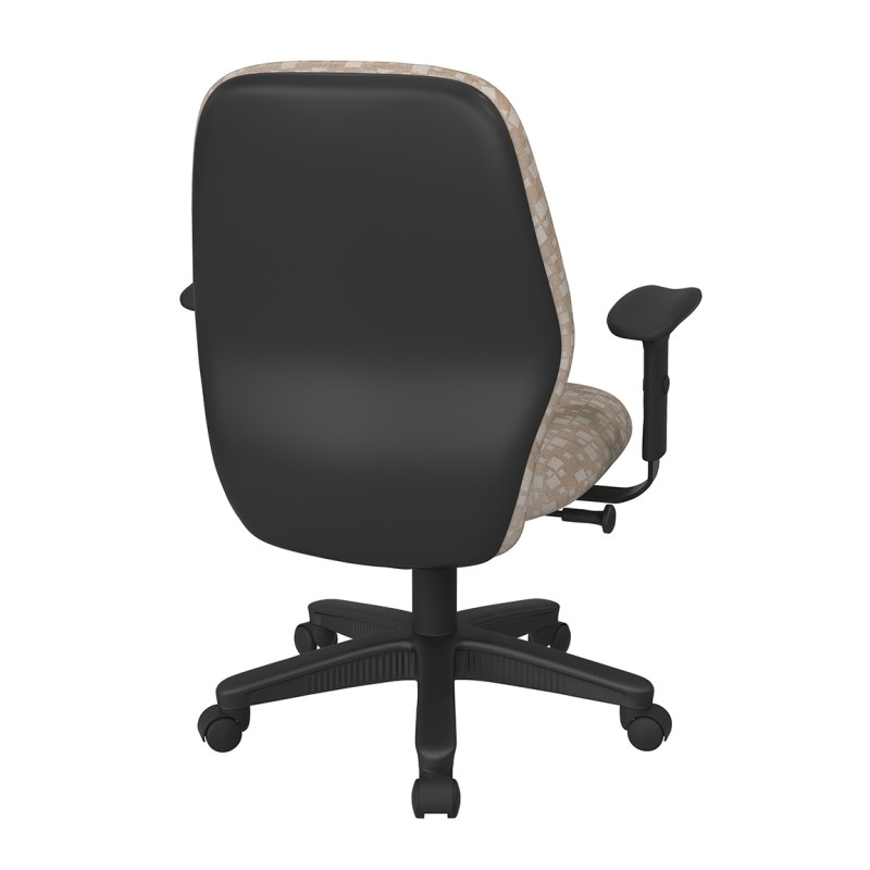 3121-K106 Mid Back 2-to-1 synchro Tilt Chair with 2 -Wy Adjustable Soft Padded Arms