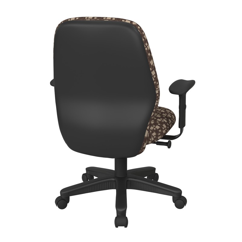 3121-K110 Mid Back 2-to-1 synchro Tilt Chair with 2 -Way Adjustable Soft Padded Arms