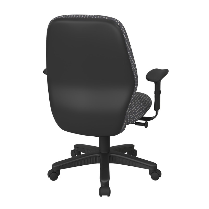 3121-K102 Mid Back 2-to-1 synchro Tilt Chair with 2 -Way Adjustable Soft Padded Arms