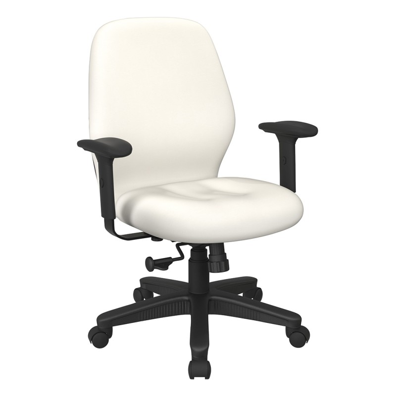 3121-R101 Mid Back 2-to-1 synchro Tilt Chair with 2 -Way Adjustable Soft Padded Arms