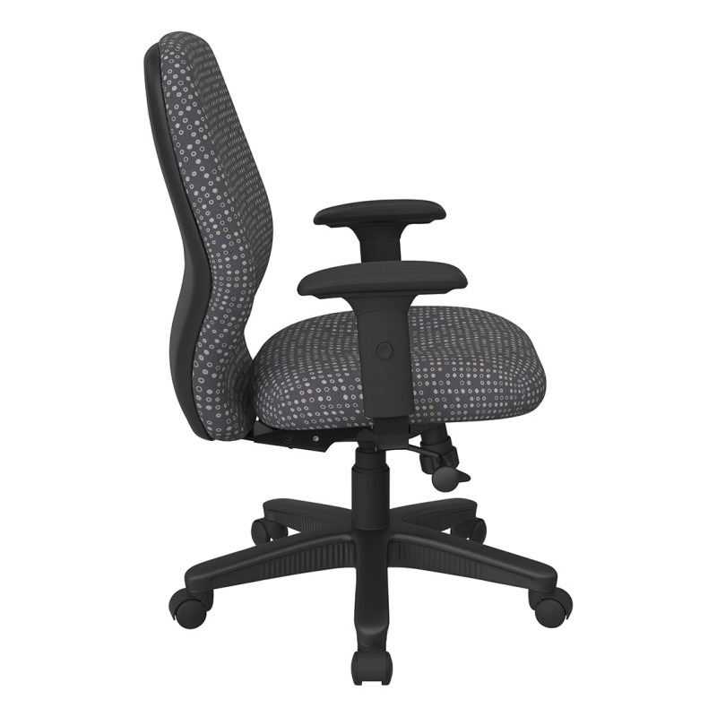 3121-K102 Mid Back 2-to-1 synchro Tilt Chair with 2 -Way Adjustable Soft Padded Arms