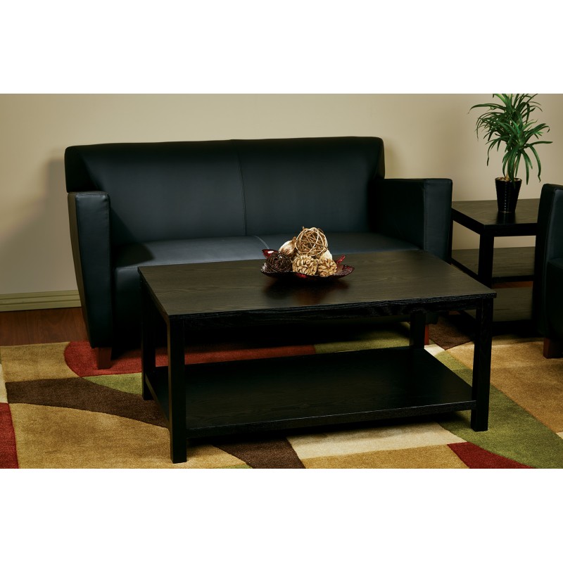 MRG12R-BK Merge 42" Rectangular Cocktail Table (Black)