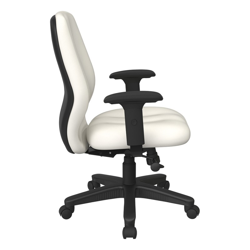 3121-R101 Mid Back 2-to-1 synchro Tilt Chair with 2 -Way Adjustable Soft Padded Arms