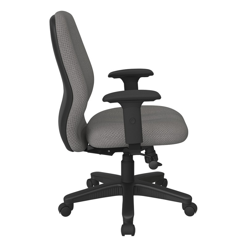 3121-107 Mid Back 2-to-1 synchro Tilt Chair with 2 -Way Adjustable Soft Padded Arms