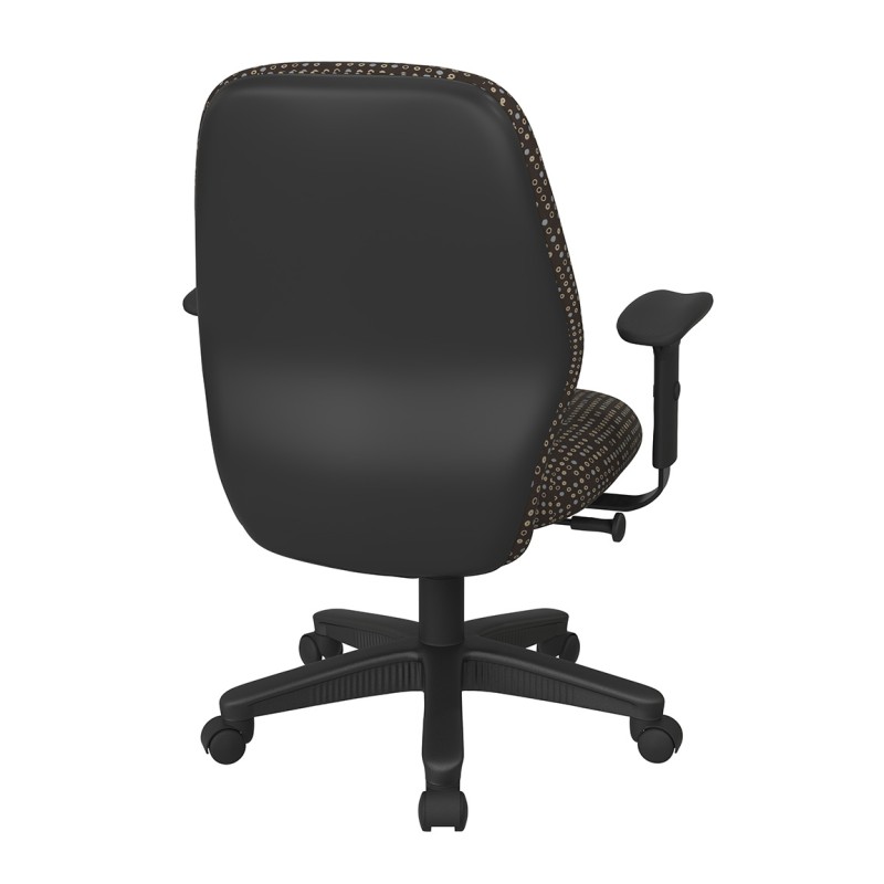 3121-K104 Mid Back 2-to-1 synchro Tilt Chair with 2 -Way Adjustable Soft Padded Arms