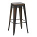 BRW3030A2-AC Bristow 30" Antique Metal Barstool, Antique COPPER FINISH, 2 PACK