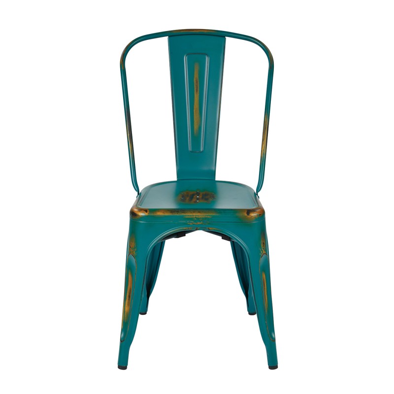 BRW29A2-ATQ Bristow Armless Chair, Antique Tourquoise, 2 Pack