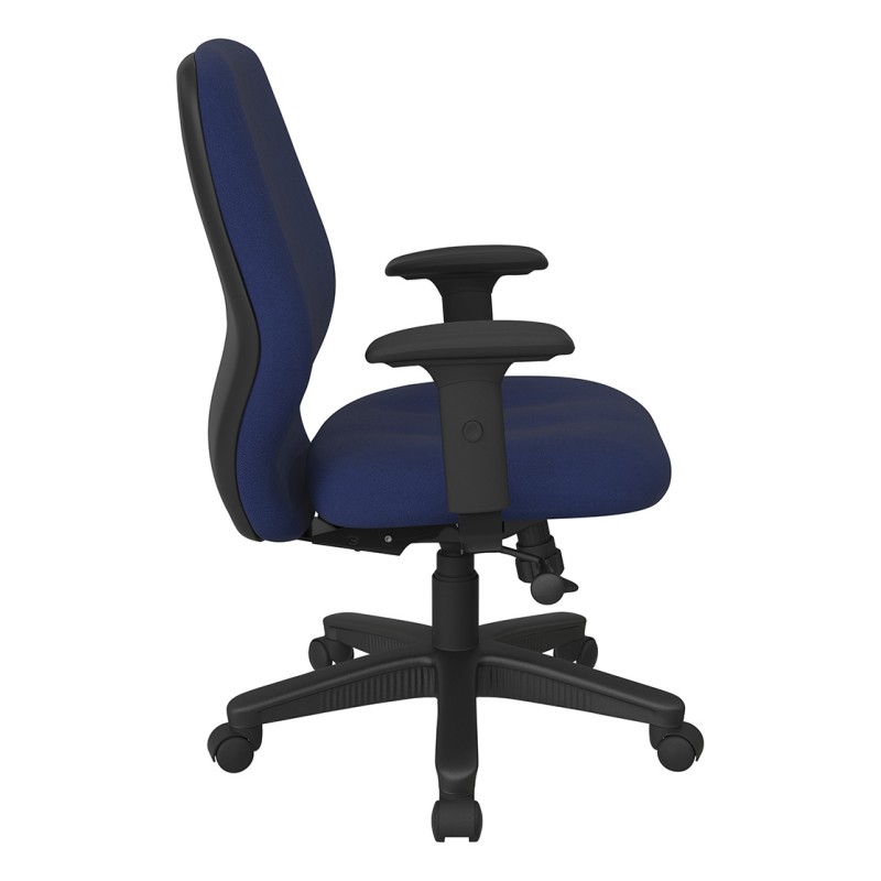 3121-225 Mid Back 2-to-1 synchro Tilt Chair with 2 -Way Adjustable Soft Padded Arms