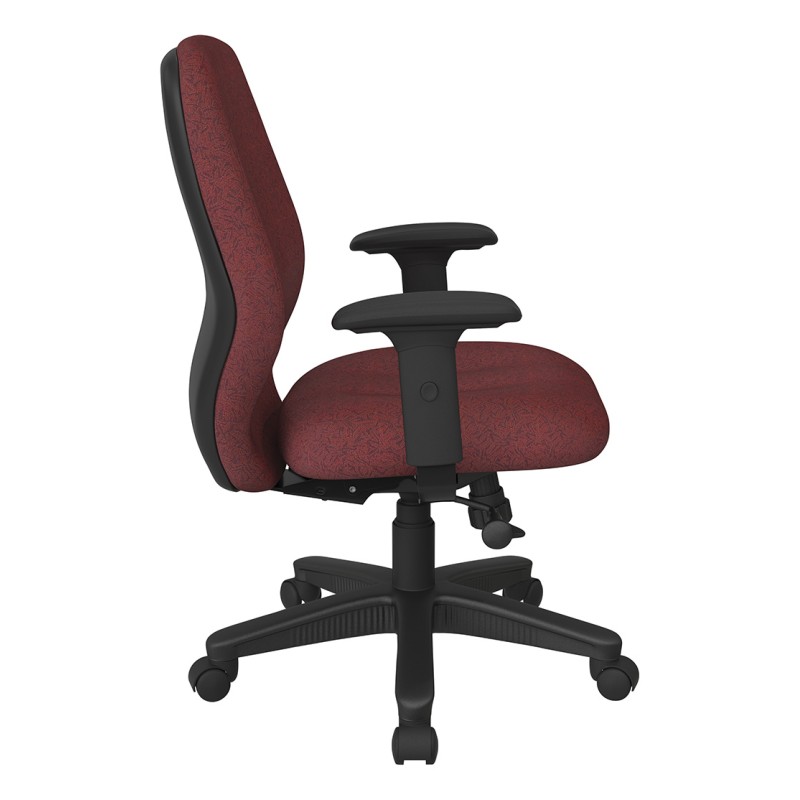 3121-353 Mid Back 2-to-1 synchro Tilt Chair with 2 -Way Adjustable Soft Padded Arms