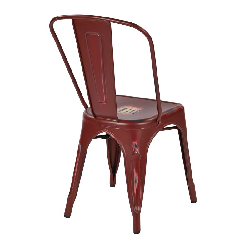 BRW29A4-ARD Bristow Armless Chair, Antique Red Finish, 4 PACK