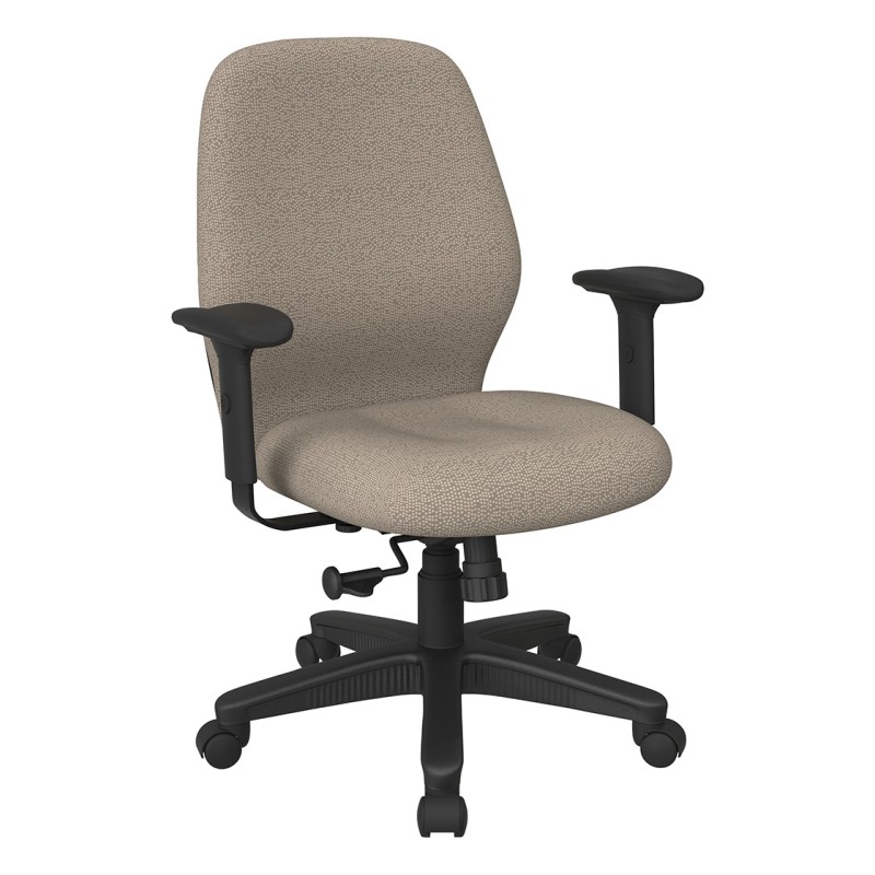 3121-K008 Mid Back 2-to-1 synchro Tilt Chair with 2 -Way Adjustable Soft Padded Arms