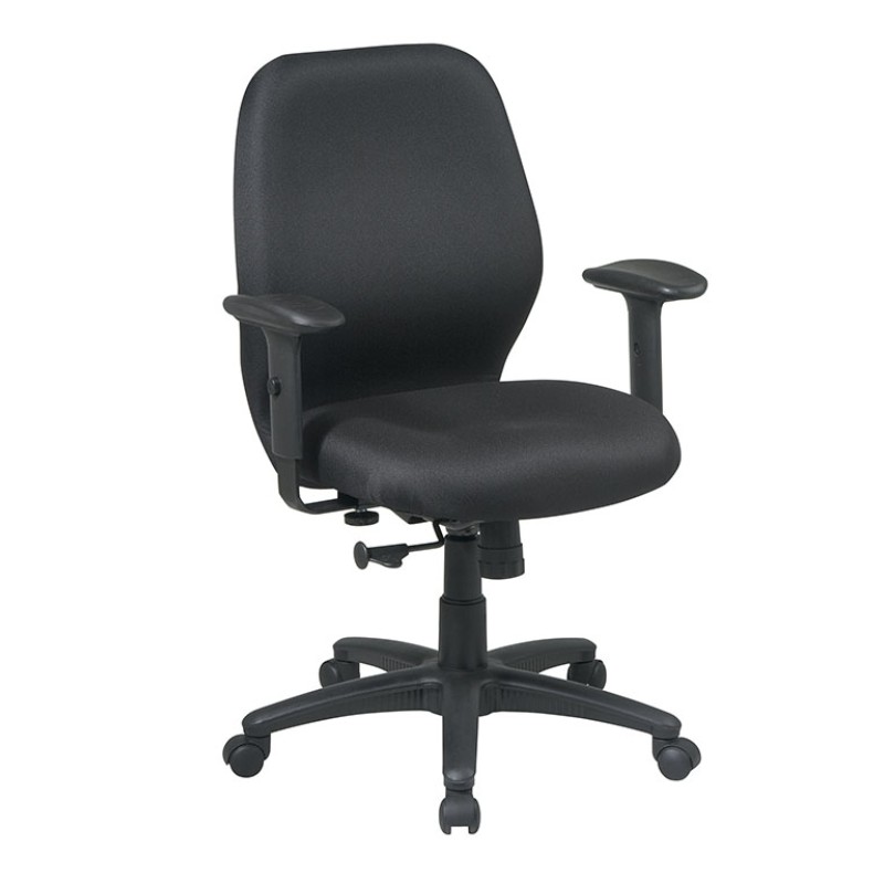 3121-231 Mid Back 2-to-1 synchro Tilt Chair with 2 -Way Adjustable Soft Padded Arms