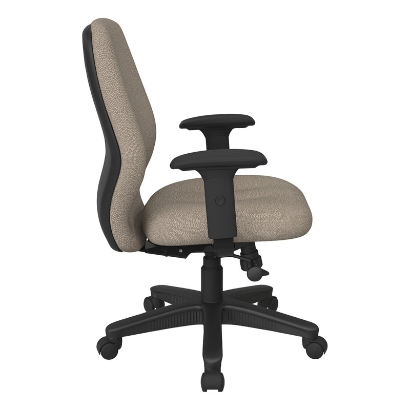 3121-K008 Mid Back 2-to-1 synchro Tilt Chair with 2 -Way Adjustable Soft Padded Arms