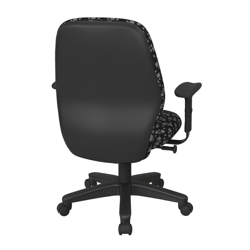 3121-K107 Mid Back 2-to-1 synchro Tilt Chair with 2 -Way Adjustable Soft Padded Arms