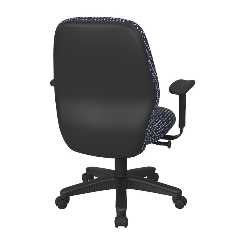 3121-K113 Mid Back 2-to-1 synchro Tilt Chair with 2 -Way Adjustable Soft Padded Arms