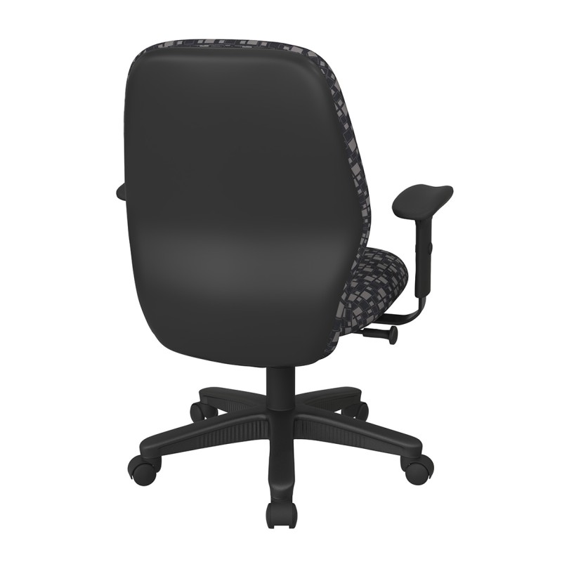 3121-K108 Mid Back 2-to-1 synchro Tilt Chair with 2 -Way Adjustable Soft Padded Arms