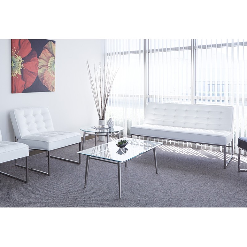 MG1242S-NB Brooklyn Glass Top Coffee Table