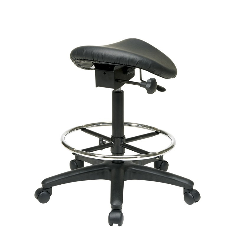 ST205 Backless Stool with Saddle Seat