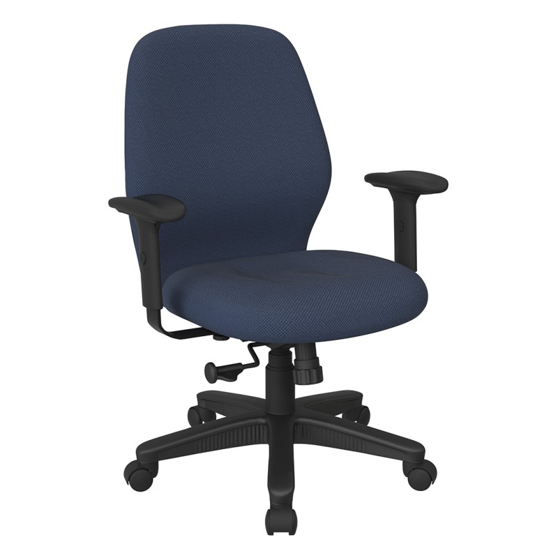 3121-296 Mid Back 2-to-1 synchro Tilt Chair with 2 -Way Adjustable Soft Padded Arms