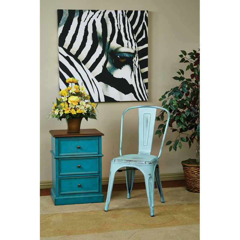 BRW29A4-ATQ Bristow Armless Chair, Antique Tourquoise, 4 PACK