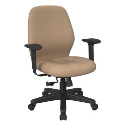 3121-R104 Mid Back 2-to-1 synchro Tilt Chair with 2 -Way Adjustable Soft Padded Arms