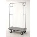 Bellman’s Cart Chrome Plated – Grey Carpet & Bumper | 1200 lb Hotel Luggage Cart