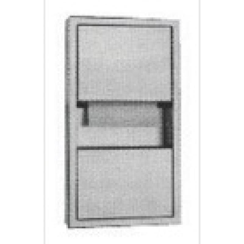 Recessed Paper Towel Dispenser & Waste Receptacle - Economy Size - Stainless Steel